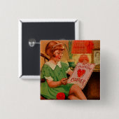 Aan mijn Valentijn moeder Vierkante Button 5,1 Cm (Voorkant /achterkant)