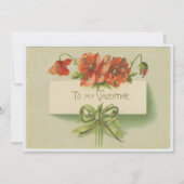  Aan mijn Valentijn rode klaprozen groen Feestdagenkaart (Voorkant)