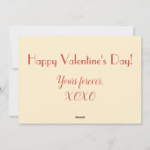  Aan mijn Valentijn rode klaprozen groen Feestdagenkaart (Achterkant)