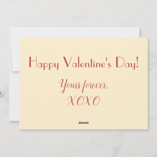 Aan mijn Valentijn rode klaprozen groen Feestdagenkaart (Achterkant)