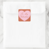 Aan mijn valentijnshart  vierkante sticker (Tas)