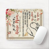 Aan mijn verpleegster mam Gift, Floral Love Letter Muismat (Met muis)