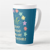 aan mijn vriend je bent onvervangbaar latte mok (Rechterhoek)