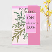 "Aan mijn vriend op de dag van de Valentijn! Valen Kaart (Gele Bloem)