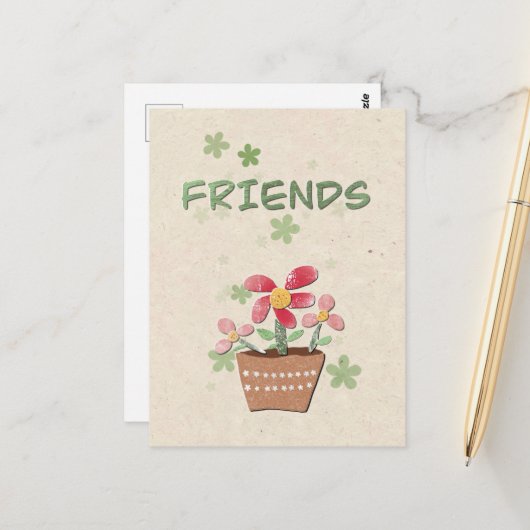 Aan mijn vrienden dank je kaart (Voorkant / Achterkant in situ)