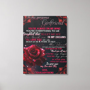 Aan mijn Vriendin, Birthday Gift, een paar liefdes Canvas Afdruk