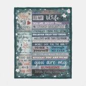 Aan mijn vrouw Blanket, liefdesbank, hart Fleece Deken (Voorkant)