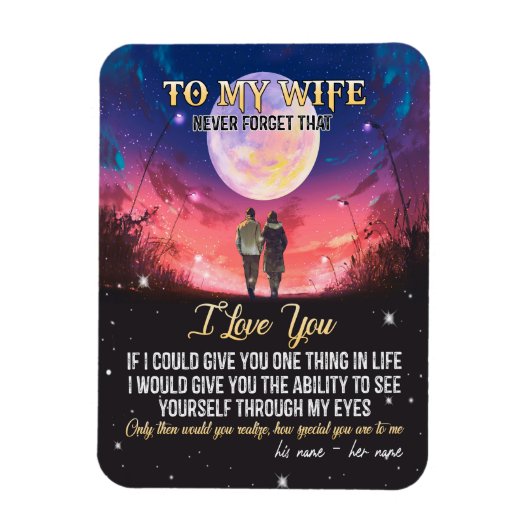 Aan mijn vrouw | Brief aan mijn vrouw liefde van e Magneet (Verticaal)