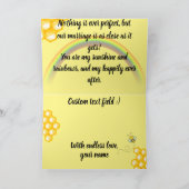 Aan Mijn Vrouw CUSTOM bij en regenboog kaart jubil (Binnen)