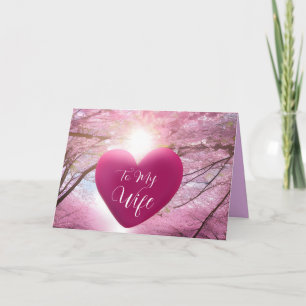 Aan mijn vrouw Elegant Chic Heart Card Kaart