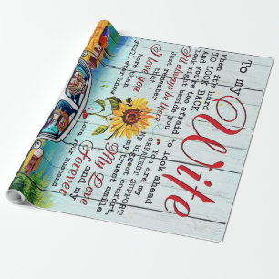 Aan mijn vrouw Gift Brief voor haar Startdecor Cadeaupapier