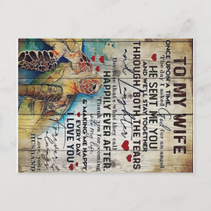 Aan mijn vrouw Gift Vakantiegeld van de vakantie Briefkaart