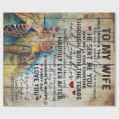 Aan mijn vrouw Gift | Vakantiegeld van de vakantie Cadeaupapier (Vlak)