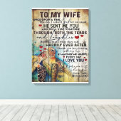Aan mijn vrouw Gift | Vakantiegeld van de vakantie Canvas Afdruk (Insitu (Houten vloer))