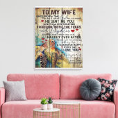 Aan mijn vrouw Gift | Vakantiegeld van de vakantie Canvas Afdruk (Insitu (Woonkamer))