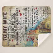 Aan mijn vrouw Gift | Vakantiegeld van de vakantie Sherpa Deken (Voorkant (horizontaal))