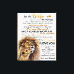 Aan mijn vrouw Lion Gift, Love Wife Birthday Gift  Canvas Afdruk<br><div class="desc">Aan mijn vrouw Lion Gift,  Love Wife Birthday Gift Idee</div>