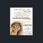 Aan mijn vrouw Lion Gift, Love Wife Birthday Gift  Canvas Afdruk<br><div class="desc">Aan mijn vrouw Lion Gift,  Love Wife Birthday Gift Idee</div>