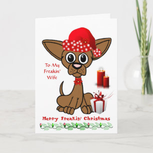 Aan mijn vrouw - Merry Freakin' Christmas Feestdagen Kaart
