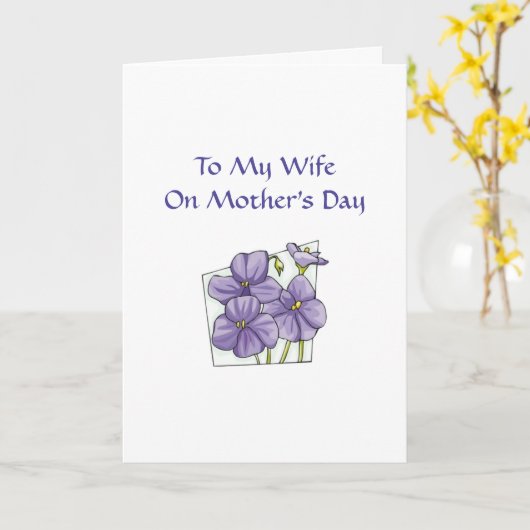 Aan mijn vrouw Moederdag Kaart (Gele Bloem)