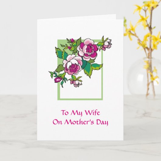 Aan mijn vrouw Moederdag Kaart (Gele Bloem)