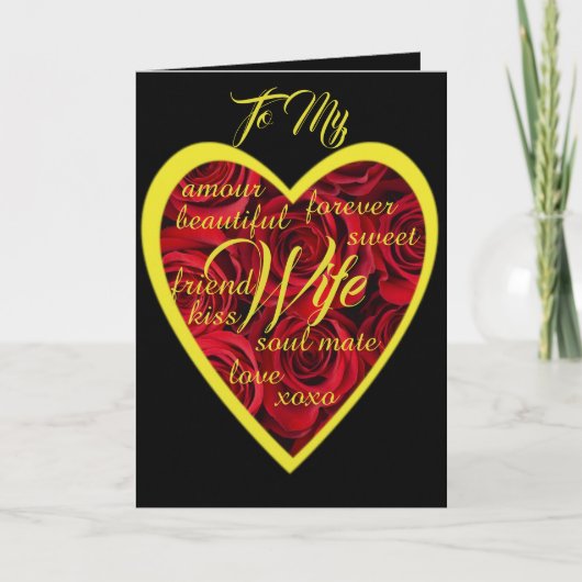 Aan mijn vrouw mooie woorden Kaart (Voorkant)