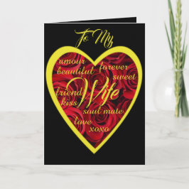 Aan mijn vrouw mooie woorden Kaart