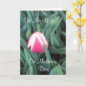 Aan Mijn Vrouw op Moederdag Kaart (Gele Bloem)