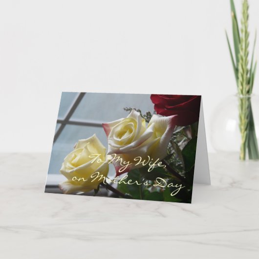 Aan mijn vrouw, op Moederdag Kaart (Voorkant)