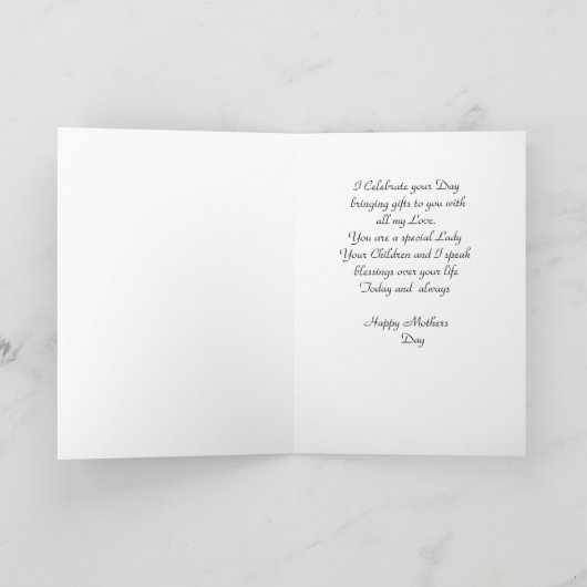 Aan mijn vrouw op Moederdag Kaart (Binnen)