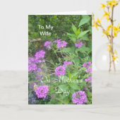 Aan mijn vrouw op Moederdag Kaart (Gele Bloem)