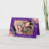 Aan mijn vrouw op Moederdag met foto Kaart (Voorkant)