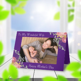 Aan mijn vrouw op Moederdag met foto Kaart