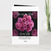 Aan mijn vrouw Pink Roses Happy Jubileum Kaart (Achterkant)