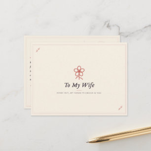 Aan mijn vrouw romantische liefde & dankbaarheid a briefkaart