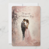 Aan mijn vrouw Valentijnsdag groeten Feestdagenkaart (Voorkant)