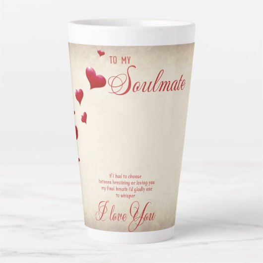 Aan mijn zielsverwant  latte mok (Voorkant)