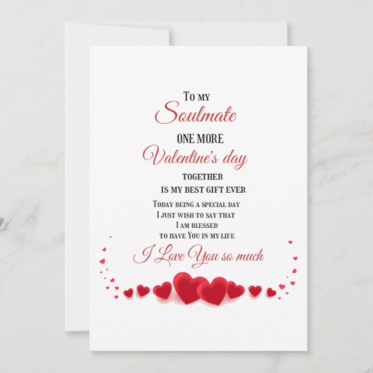 Aan mijn zielsverwant, weer een Valentijnsdag same Feestdagenkaart (Voorkant)