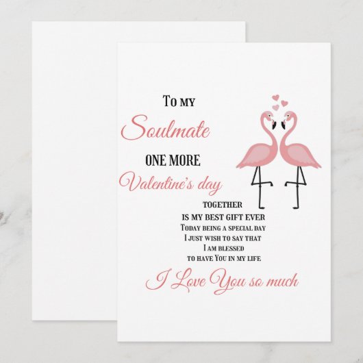 Aan mijn zielsverwant, weer een Valentijnsdag same Feestdagenkaart (Voorkant / Achterkant)