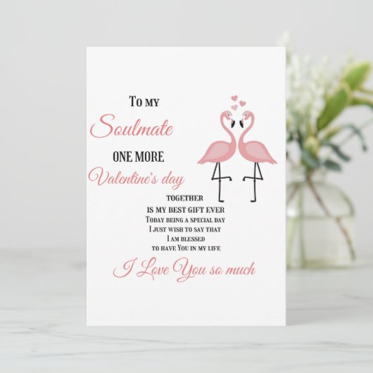 Aan mijn zielsverwant, weer een Valentijnsdag same Feestdagenkaart (Staand voorkant)