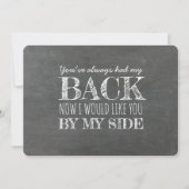 Aan mijn zijde grappig bruidsmeisje voorstel kaart (Voorkant)