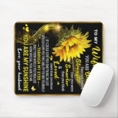 Aan mijn Zonnebloem, Birthday Gift, paarse liefde Muismat (Met muis)