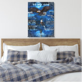 Aan mijn zoon Birthday Gift, cadeau aan mijn baby. Canvas Afdruk (Insitu (Slaapkamer))