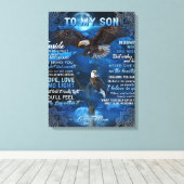 Aan mijn zoon Birthday Gift, cadeau aan mijn baby. Canvas Afdruk (Insitu (Houten vloer))