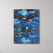 Aan mijn zoon Birthday Gift, cadeau aan mijn baby. Canvas Afdruk (Voorkant)