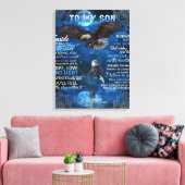 Aan mijn zoon Birthday Gift, cadeau aan mijn baby. Canvas Afdruk (Insitu (Woonkamer))