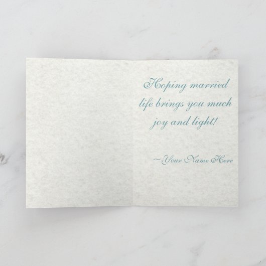 "Aan mijn zoon" bruiloft Kaart (Binnen)