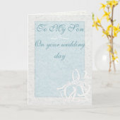 "Aan mijn zoon" bruiloft Kaart (Gele Bloem)