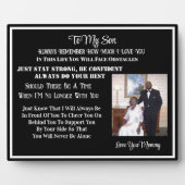 Aan mijn Zoon Fotoplaat (Voorkant)