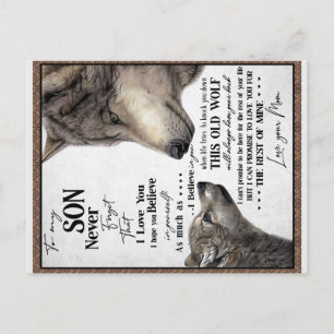 Aan mijn zoon Gift, mam en zoon, liefdesbrief aan  Aankondigingskaart